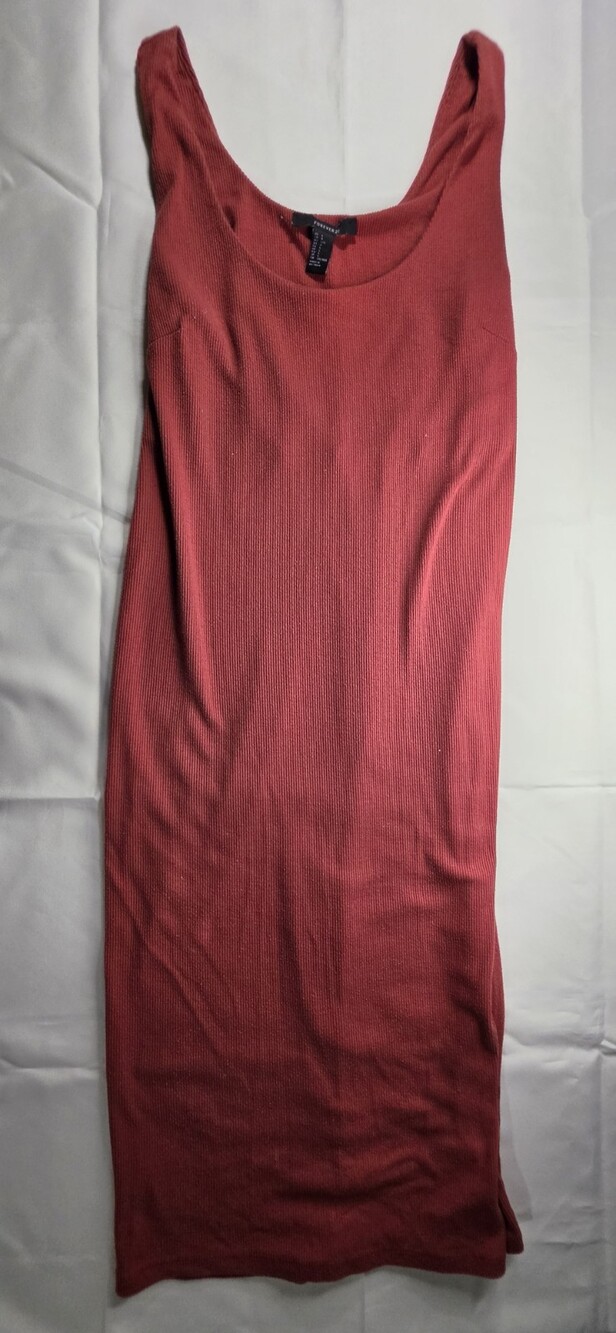 Forever 21 Women's Ribbed Tank Dress Red Size Large Sku 0300